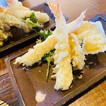 そば草香 - 天ぷら二人分同時に運ばれてきたよ！！