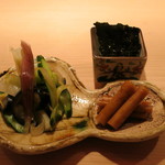 麻布 かどわき - 香の物と海苔
