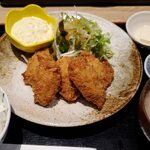 赤坂 ぽん輔 - 上空から　カキフライ定食