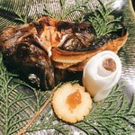 かやうさぎ - 山女魚柚香焼き 椿煮良 大根餅