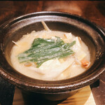 かやうさぎ - 鮟肝鍋 地野菜 柚子胡椒