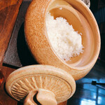 かやうさぎ - 朝食)土鍋ごはん