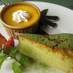 トラットリア ナトゥーラ - (09/2)抹茶のチーズケーキと南瓜のプリン