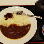 松屋 - 創業ビーフカレー味噌汁付き（￥４９０）、キムチ（￥８０）
