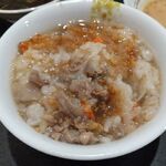 しゃぶしゃぶ焼肉のお店 千 - 肉飯茶漬け、かき混ぜたあと☆