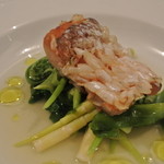 エッフェ - 真鯛のポアレ？と山菜のスープ仕立て