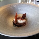 イノベーティブ フレンチ ワタハン - デザート：チョコレートと林檎