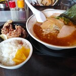 Harupin Ramen - ハルピンラーメンたれこく　と　唐揚げライスセット