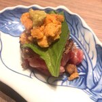 Sake To Hakata Meshi San San - 博多和牛の雲丹巻　\480