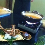 いけ活かに 竹林茶屋 - 活け蟹しゃぶしゃぶ