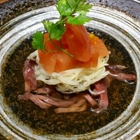 今福 - 和牛タン昆布〆と新じゃがの酢の物　1000円