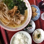 母城 - ラーメン定食(醤油）