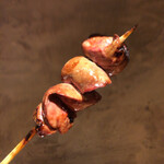 炭焼 おかげさん - 鮮度が命の肝は角がしっかり立ってますね！形崩れなくとても綺麗に焼かれており何気に腕の差が判る部位でも有ります！笑笑