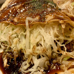 Okonomiyaki Toichi - ミックスひら焼き大盛りの中身