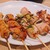 串鳥 - ぽんぽち・鶏おび山わさび・ささみわさび・鳥精肉・スタミナホルモン（左から）