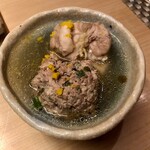 地葉はなれ - 2019.12.  鴨団子と鶏のスープ