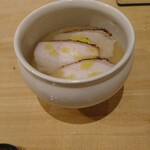 食堂へりていじ - お通し（茶碗蒸し）