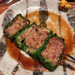 鳥茂 - ピーマン肉詰め