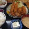 食事処うずめ - 料理写真:唐揚げ、イカフライ、カキフライの定食ご飯大盛り