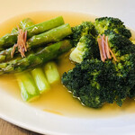 サウスラボ 南方 - アスパラ　ブロッコリー　金華ハム