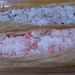 Nihon Ryouri Watanabe - 日本海寒鱈まつり2020出店　いなり寿司（古代米・桜エビ）