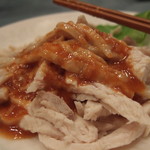 中国料理 竹園 - 蒸し鶏の胡麻ソース掛け