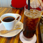 Cafe brunch TAMAGOYA - ホットとアイスのコーヒー