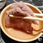 焼肉秀吉 - しゃぶしゃぶ、持ち上げ♪