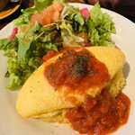 コーヒーとおやつの店 アンドモア - 友人の「オムライス」も、相変わらずインスタ映え♫