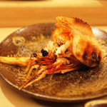 鮨　廣見 - ボタン海老のお頭焼き