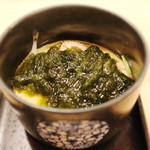 鮨　廣見 - あおさと白魚の茶碗蒸し