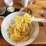うどん屋 - 釜玉ですねぇ～❤️❤️❤️。