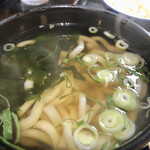 手づくりうどん 地車 - ロースカツセットのうどんはミニです