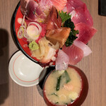 魚がし食堂　中央市場店 - ﾜﾀｼと旦那さんと次女は同じ日替わりてんこ盛り丼