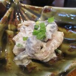 旬彩 天ぷら 心来(しんら） - 先付：シャキシャキとした食感のシメジと せりの胡麻和え。　　　　　　　2020.01.17