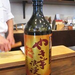 旬彩 天ぷら 心来(しんら） - 焼酎：やき芋浪漫。焼芋にしてから焼酎にしてあるそうです。　　　　　　　2020.01.17