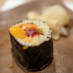 うを徳 - 2020.1 巨大な太巻き（本鮪、カラスミ、アンキモ、バフンウニ、天然鰻）