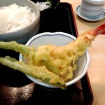 Daruma zushi - 造り定食の天ぷら