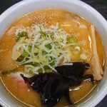 らーめん山頭火 - みそラーメン + トッピングねぎ(￥忘れました)