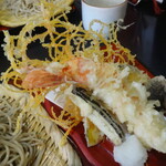 天然大海老と野菜天付ざる蕎麦食べ比べ