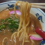 山為食堂 - 和歌山ラーメンでは珍しい太麺