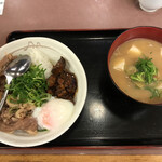 Matsuya - 豚たま牛めし 豚汁セット［730円］