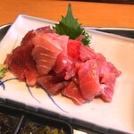 炉ばた焼き 酒肆 大関 - マグロ中落ち定食　９００円