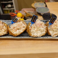 鮨いずみ - 本日のネタ披露(毛蟹)