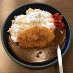 王寿庵　 - カツカレーライス。
            美味し。