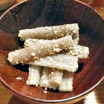 千鳥の荘 風の樹 - 夕食（ゴボウのゴマ和え）