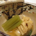 くろぎ - 海老芋　巻湯葉　京菊菜