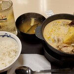 松屋 - シュクメルリライスSセット700円