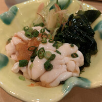 鮨丸 - 白子ポン酢：大きな白子。新鮮です。