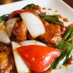 Andean highland pork sweet and sour pork